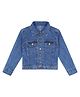 Superminis Denim Full Sleeves Solid Jacket - Blue