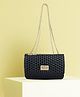 Fargo Leatherette Side Sling Bag - Black