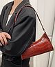 Fargo Leatherette Side Sling Bags - Dark Red