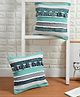 Kids wonders Boho cushion cover set of 2 - Teal Blue & Light Grey