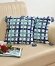 Kids wonders Boho cushion cover 18 set of 2 - White & Blue