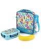 Cello Lunch Box With Inner Steel Material Bag & Banana Protector Case - Blue