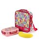 Cello Lunch Box With Inner Steel Material Bag & Banana Protector Case - Pink