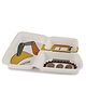 Cello Melmo Builder Digger Printed Melamine Plate - White & Yellow
