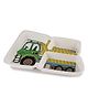 Cello Melmo Builder Truck Printed Melamine Plate - White & Green