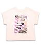 US Polo Assn Cotton Knit Half Sleeves T-Shirt With Beach Theme Print - Pink