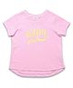US Polo Assn Cotton Knit Half Sleeves T-Shirt With Brand Text Print - Pink