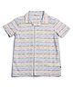 US Polo Assn Cotton Knit Half Sleeves Shirt With Brand Name Print - Blue