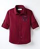 US Polo Assn Cotton Knit Full Sleeves Shirt With Logo Embroidery - Red