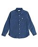 US Polo Assn Cotton Knit Full Sleeves Solid Shirt - Navy Blue