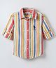 US Polo Assn Cotton Knit Full Sleeves Shirt With Stripes - Multicolour