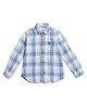 US Polo Assn Cotton Knit Full Sleeves Checks Shirt - Light Blue