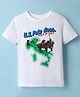 US Polo Assn Cotton Knit Half Sleeves T-Shirt with Brand Logo Print - White