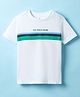 US Polo Assn Cotton Knit Half Sleeves T-Shirt with Brand Name Print - White