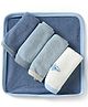 OHMS Terry Knit Wash Cloth with Shark Print & Solid Pack of 5 L 24 x B 22 cm - Multicolor