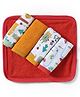 OHMS Terry Knit Wash Cloth with Animal Print & Solid Pack of 5 L 23 x B 22.5 cm - Multicolor