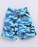 Kidcity Soft Cotton Sinker Camouflage Printed Shorts - Sky Blue