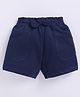 Kidcity Soft Cotton Loopknit Cute Bow Shorts - Navy