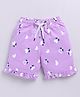 Kidcity Soft Cotton Sinker Heart And Flower Printed Shorts - Lavender