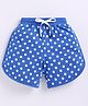 Kidcity Soft Cotton Loopknit Polka Dots Printed Shorts - Royal Blue