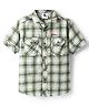 TONYBOY Cotton Half Sleeves Checked Shirt - Green