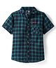 TONYBOY Cotton Half Sleeves Checked Shirt - Navy Blue