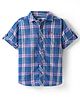 TONYBOY Cotton Half Sleeves Checked Shirt - Blue & Pink