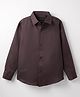 Ruff Cotten Woven Full Sleeves Solid Colour Shirt - Wine