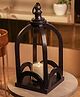 Ireka Homes Lumora Acacia Wood Lantern with Glass