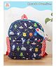 Rosada Space Printed Backpack for Kids With Matching Keychain hanging, Waterproof Trendy and Spacious Kids Backpack, Stylish Bag for Kids - Small(10 Inches)