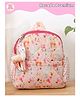 Rosada Forest Deer Printed Backpack for Kids With Matching Keychain hanging, Waterproof Trendy and Spacious Kids Backpack, Stylish Bag for Kids - Medium(11 Inches)