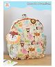 Rosada White Alphabet Backpack for Kids With Matching Keychain hanging, Waterproof Trendy and Spacious Kids Backpack, Stylish Bag for Kids - Medium(11 Inches)