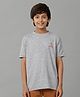 Under Fourteen Only Half Sleeves Typography Printed Tee - Grey