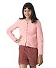 Under Fourteen Only Cotton Full Sleeves Sciffli Embroidered Top - Peach