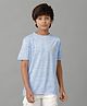 Under Fourteen Only Half Sleeves Typography Printed Tee - Blue