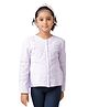 Under Fourteen Only Cotton Full Sleeves Sciffli Embroidered Top - Lavender