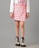 Under Fourteen Only Abstract Printed Skorts With Belt - Pink
