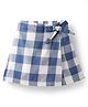 CrayonFlakes Rayon Woven Buffalo Checked Skort - Blue