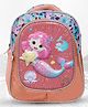 Baby Girl Peach Stylish glossy mermaid embossed with glitters for kindergarten girls waterproof backpack for School