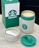 Sanjary Starbuks Cofee and Lunchbox Bowl Cup with frok color design may vary