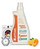 Ethiek Concentrated Liquid Detergent, Natural & Baby Safe, Only 40ml for 1 load, Fresh Orange, For Top Load, Front Load Washing Machine & Hand Wash, Removes Tough Stains, Leaves no Residue - 500ml