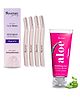 Hyuman Face Razor 04 Units Combo Pure Aloe Vera Gel (100ml)  Ultimate Skin Care & Hair Removal, For Women