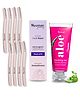 Hyuman Face Razor 08 Units Combo Pure Aloe Vera Gel (100ml)  Ultimate Skin Care & Hair Removal, For Women
