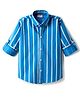 Rikidoos Full Sleeves Striped Shirt - Blue