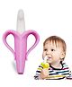 AEREX Banana Fruit Teether Teething for Newborn Babies, Infant & Toddlers BPA Free Natural Teething Freezer Safe Baby Teethers 0-6 Months (Pack of 1, Pink)