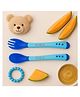 AEREX BPA Free Heat Sensitive Baby Feeding Spoons Set | Temperature Sensing Spoons | Baby Feeding Silicone Spoon Set | Food Grade PP Kids & Baby Spoon with Soft Silicone Tip (Blue)