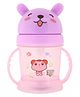 AEREX Premium Teddy Bear Baby Sipper Cup with Soft Silicone Straw Bunny Teddy Baby Mug Sipper Leakproof, BPA Free & Non-Toxic for Baby Toddlers Infants Kids (Pack of 1, Multicolor)