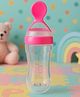 AEREX BPA Free Feeding Bottles | Newborn Baby Feeding Bottle with Spoon | Baby Squeezy Food Feeder for Baby | Feeding Spoon Bottle for Semi-Solid Food, Cereals, Fruit Food Feeder (Pink)