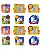 Azhari Wooden Animal Theme Photo Frame for Kids - Pack of 2 Color May Vary