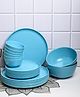 VONCASA Melamine 20 Piece Dinner Set - Turquoise
